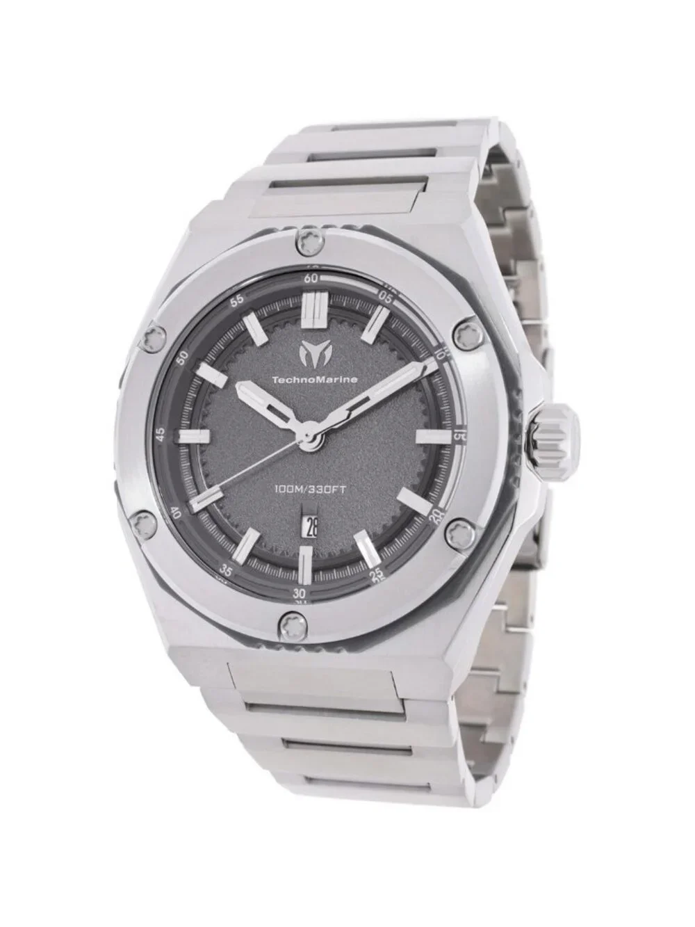 NWT Technomarine Coral Quartz Grey Dial Men's Watch